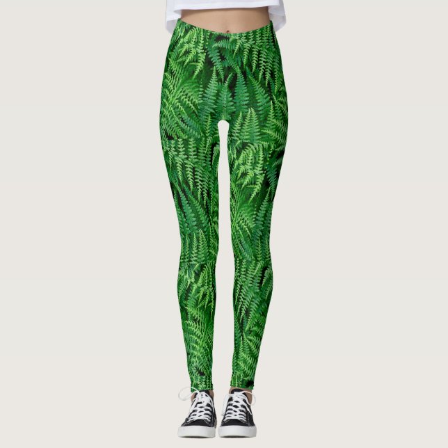 Garden Grönt Fern Leggings: Go Earthy— Leggings (Framsida)