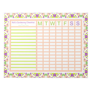 Garden  Growing Weekly Tracker Planner Anteckningsblock