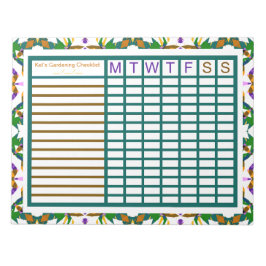 Garden  Growing Weekly Tracker Planner Anteckningsblock