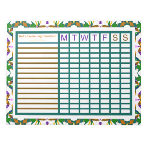 Garden  Growing Weekly Tracker Planner Anteckningsblock