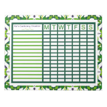 Garden  Growing Weekly Tracker Planner