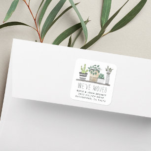 Garden Grown   Flytta Announcement Stickers Fyrkantigt Klistermärke