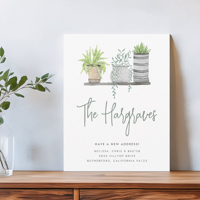 Garden Grown Modern Grönt Botanisk Flytta Meddelande (Skapare uppladdad)