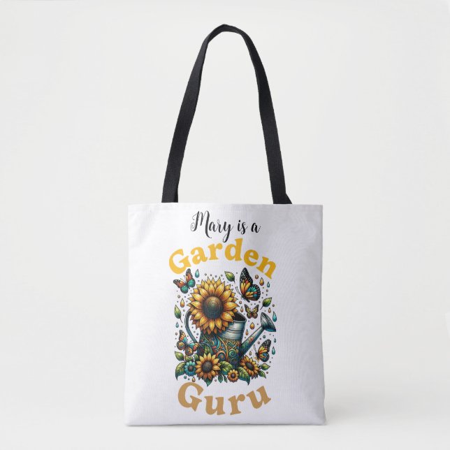 Garden Guru Solros Tote Bag Tygkasse (Framsida)