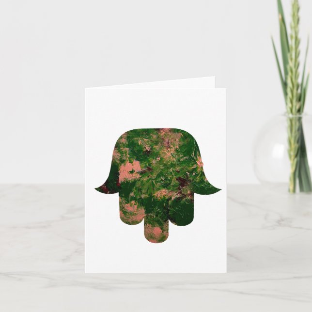 Garden Hamsa Balloon Painting Studio Art  Helgkort (Framsida)