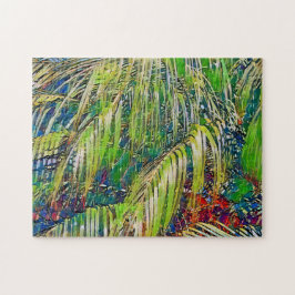 Garden Handflatan Träd Tropical Art Puzzle Pussel