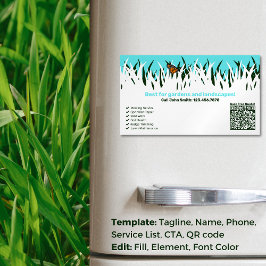🌿 Garden Health: Professionell Gräsmatta Care Ser Magnetiska Visitkort
