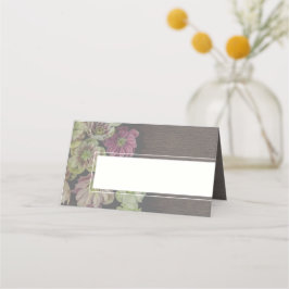 Garden Hellebore Wood and White Placecard Placeringskort