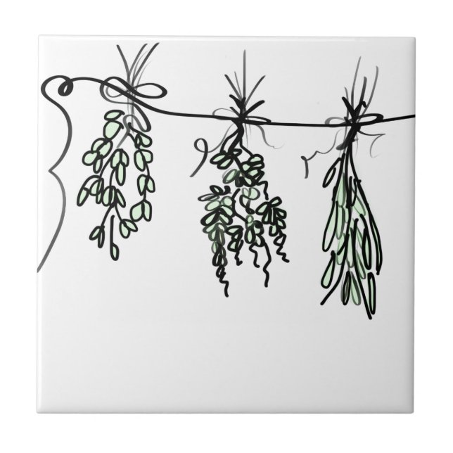 Garden Herbs Kakelplatta (Framsidan)