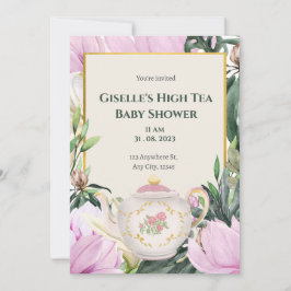 Garden High Tea Baby Shower-inbjudan Inbjudningar