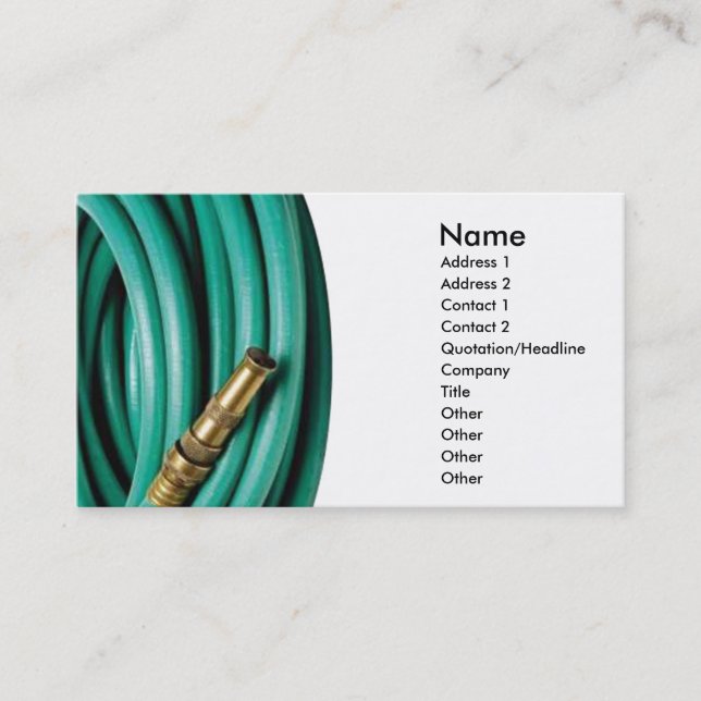 Garden Hose Affärskort Visitkort (Framsida)