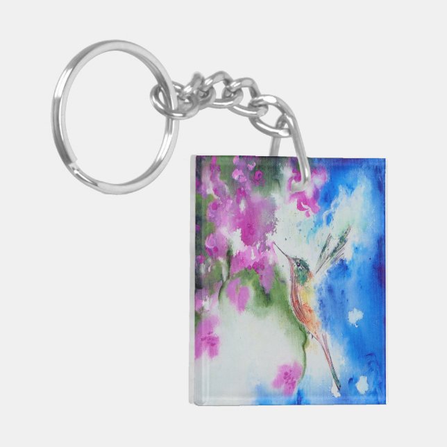 Garden Hummingbird Keychain Gift (Vänstra Framsidan)