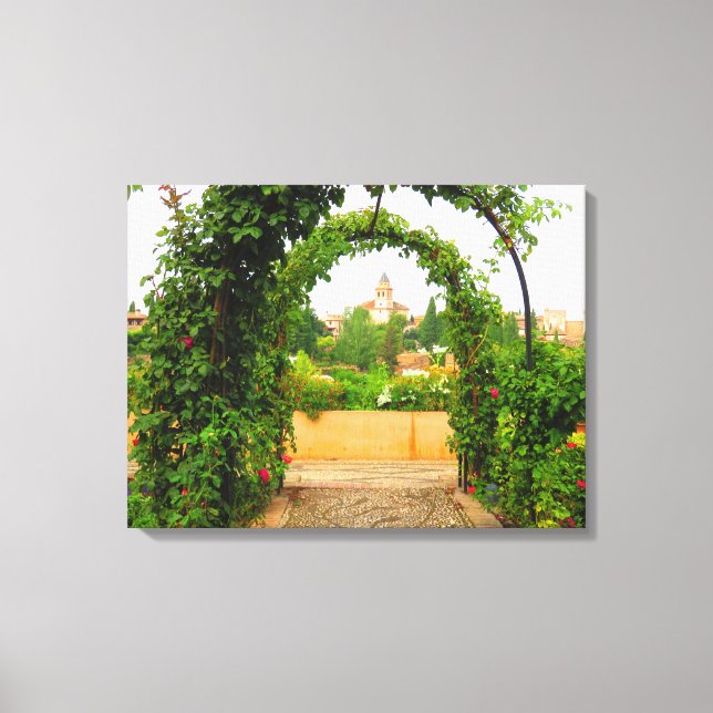 Garden i Alhambra, Granada, Spanien - Canvas (Framsida)