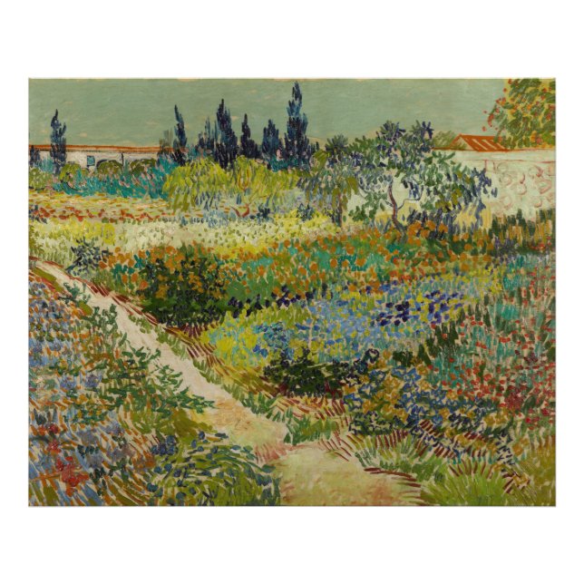 Garden i Arles, 1888 Fototryck (Framsidan)