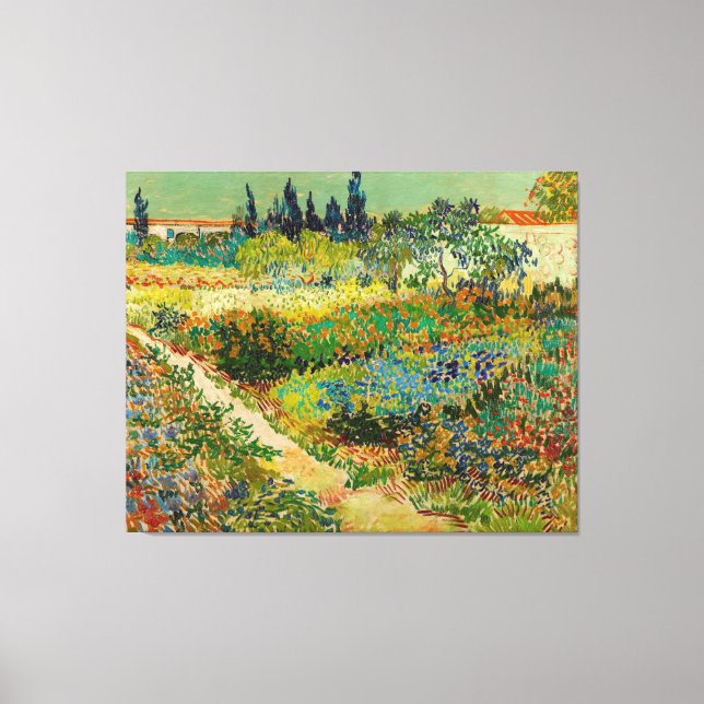 Garden i Arles av Vincent Van Gogh (1888) Canvastryck (Framsida)