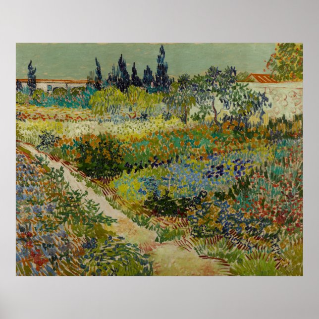 Garden i Arles av Vincent Van Gogh Poster (Framsidan)