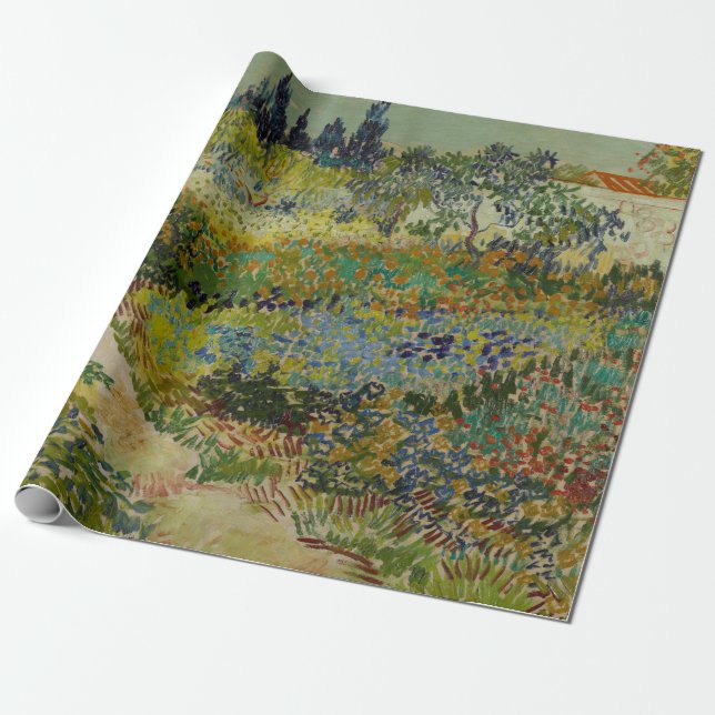 Garden i Arles av Vincent Van Gogh Presentpapper (Utrullad)
