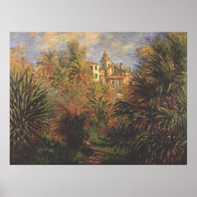 Garden i Bordighera - Claude Monet - c1900 Poster (Framsidan)