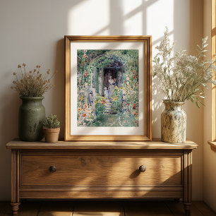 Garden i sitt gloria Childe Hassam Poster