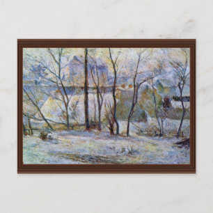 Garden i Snö av Gauguin Paul (bästa kvalitet) Vykort