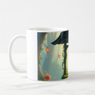 Garden Imagery: Soft, flowing linjer, som skildrar Kaffemugg