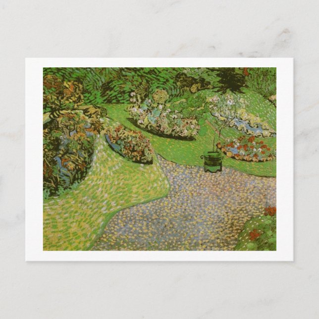 Garden in Auvers (F814) Van Gogh Fine Art Vykort (Framsida)
