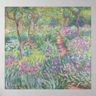 Garden in Giverny av Claude Monet Poster