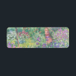 Garden in Giverny av Claude Monet Returadress Etikett<br><div class="desc">Claude Monet - Garden in Giverny. En vacker imponerande målning av en trädgård i Giverny av Claude Monet.</div>