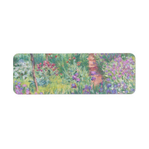 Garden in Giverny av Claude Monet Returadress Etikett