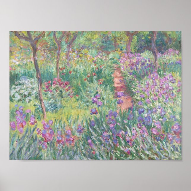 Garden in Giverny by Claude Monet Poster (Framsidan)