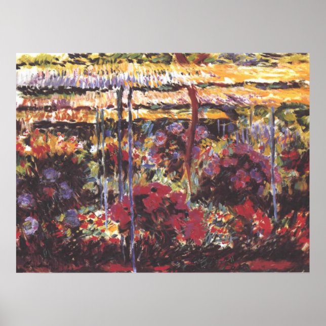 Garden in Giverny - Claude Monet - c1900 Poster (Framsidan)