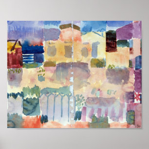 Garden in St. Germain : Paul Klee 1914 Poster