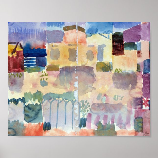 Garden in St. Germain : Paul Klee 1914 Poster (Framsidan)