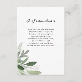 Garden informationskort tilläggskort