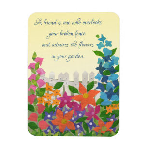 Garden Inspiration Vänskap Quote Fridge Magnet