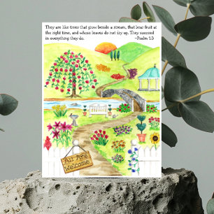 Garden Inspirational-vykort Vykort