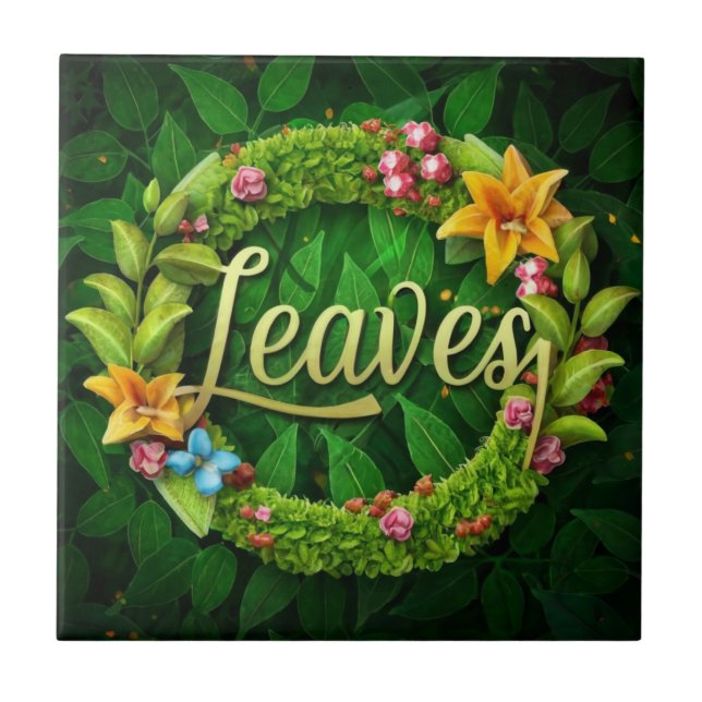 Garden-Inspired Blommigt Design Kakelplatta (Framsidan)