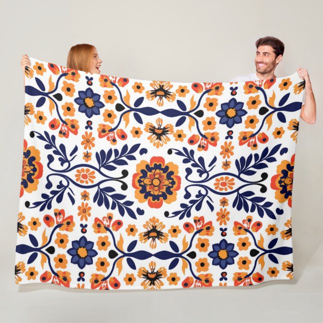 Garden-Inspired Delight 60x80 Fleece Blanket (På plats)