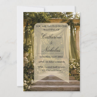 Garden inspired wedding invitation inbjudningar