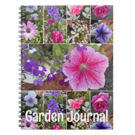 Garden Journal Rosa Petunia Söt Vår blommor Anteckningsbok