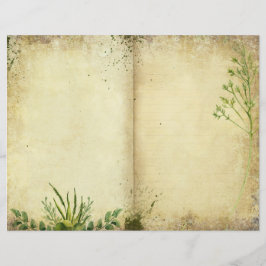 Garden Journal Vild Herb Greenery Scrapbook Papper