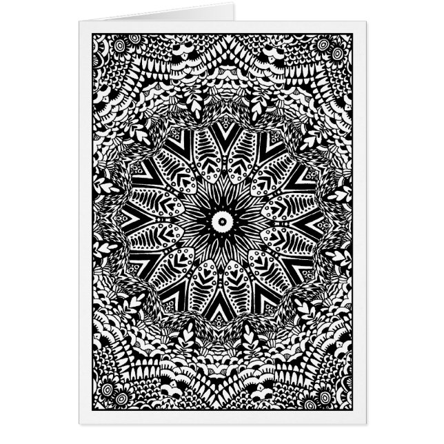 Garden Kaliedoscope 02 Hälsningskort (Framsidan)