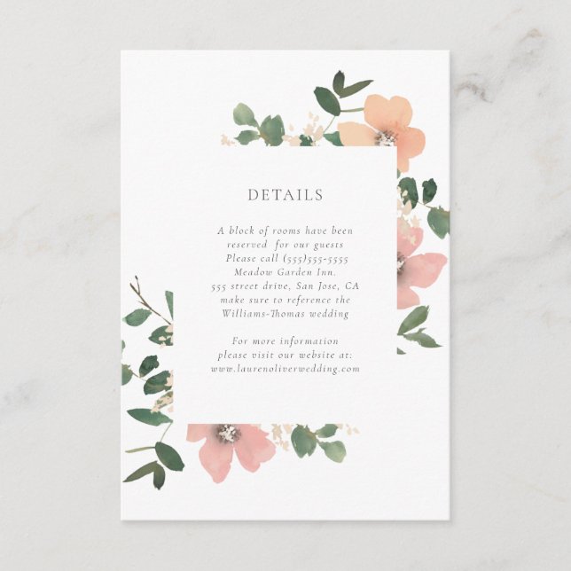 Garden Kärlek-informationskort Tilläggskort (Framsida)