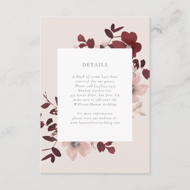 Garden Kärlek-informationskort Tilläggskort (Framsida)