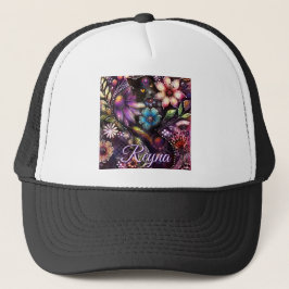 Garden Kitty Cat Floral Abstract Personalized Keps