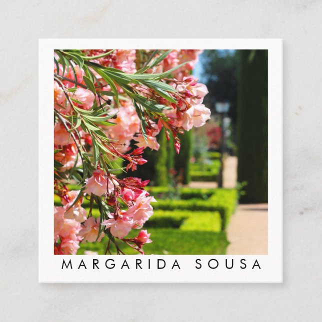 Garden Landscaper Photo Travel Tourism Spanien Fyrkantigt Visitkort (Framsida)