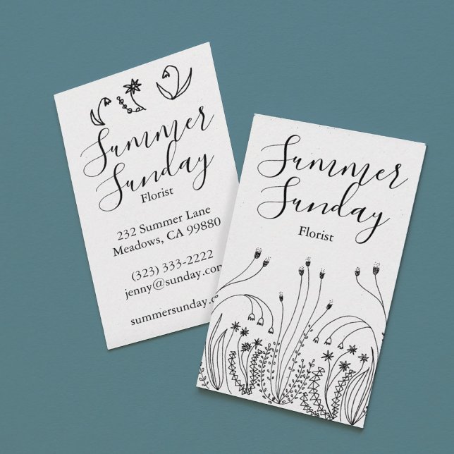 Garden Line Art Florist Landscaper Visitkort (Skapare uppladdad)