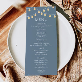 Garden Ljus Bröllop Menu Meny