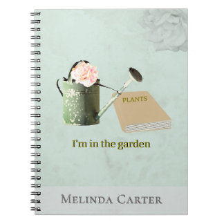 Garden Lover's Rustic Elegant Custom Notebook Anteckningsbok