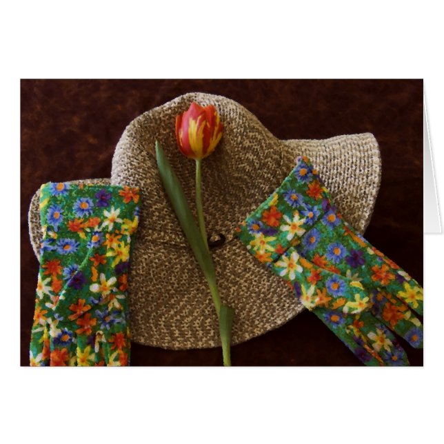 Garden Lycklig Hälsningskort (Framsidan Horizontal)